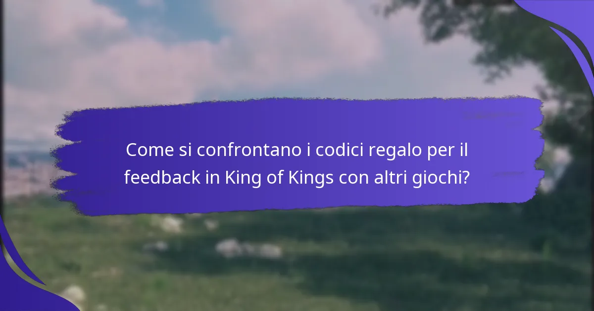 Quali ricompense possono aspettarsi i giocatori dai codici regalo per il feedback?