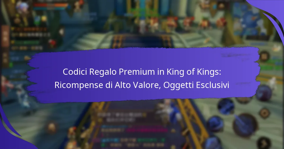 Codici Regalo Premium in King of Kings: Ricompense di Alto Valore, Oggetti Esclusivi