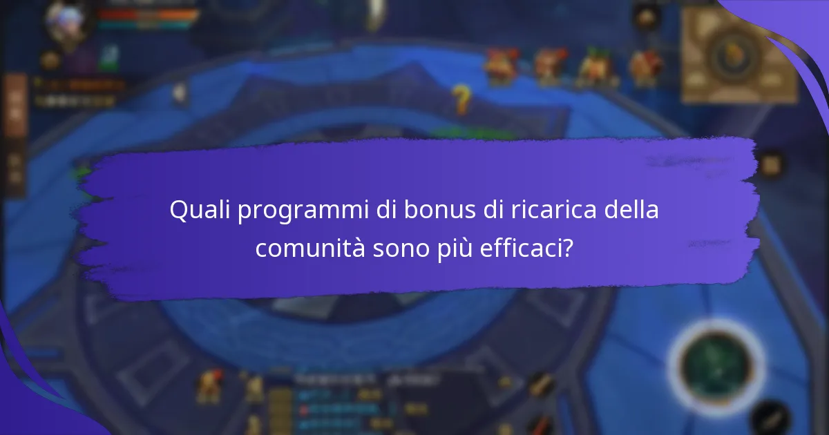 Quali programmi di bonus di ricarica della comunità sono più efficaci?